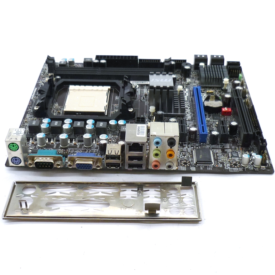 Mainboard MSi MS7623 Ver1.0 760GMP33 Sockel AM3 mATX Slotblende mit